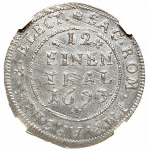 Germany, Saxony, Johann Georg, 1/12 thaler 1693 - NGC MS64