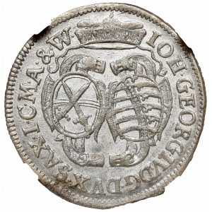 Niemcy, Saksonia, Jan Jerzy, 1/12 talara 1693 - NGC MS64