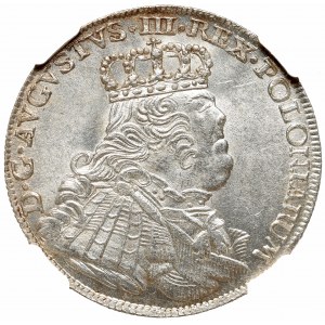 Friedrich August II, 18 groschen 1754, Leipzig - NGC MS63