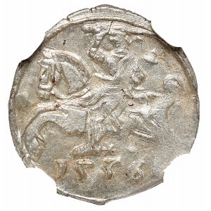 Sigismund II August, Denarius 1556, Vilnius - NGC MS63