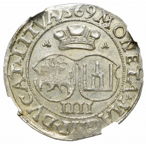 Sigismund II August, 4 groschen 1569, Vilnius - L/LITVA NGC MS63