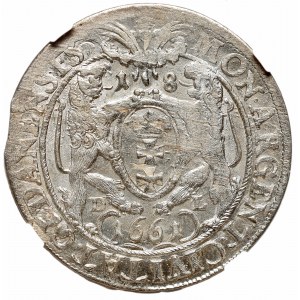 John II Casimir, 18 groschen 1661, Danzig - PR NGC MS62