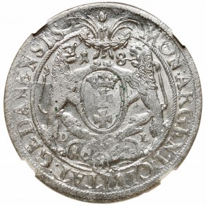 John II Casimir, 18 groschen 1662, Danzig - Lion in shield NGC MS64