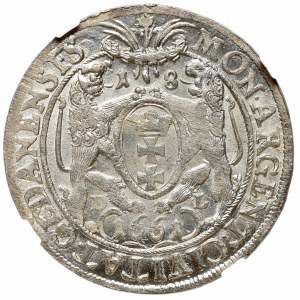 John II Casimir, 18 groschen 1661, Danzig - PR NGC MS63+