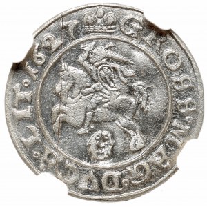 Sigismund III Vasa, Groschen 1627, Vilnius - NGC MS61