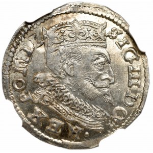 Sigismund III Vasa, 3 groschen 1599, Lublin - unpublished NGC MS64