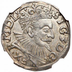 Zygmunt III Waza, Trojak 1597, Lublin - nieopisany •III• NGC MS62