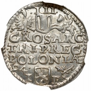 Sigismund III Vasa, 3 groschen 1594, Posen - NGC MS63