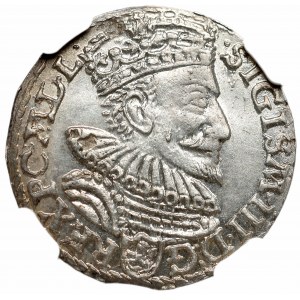 Sigismund III Vasa, 3 groschen 1593, Marienburg - NGC AU58