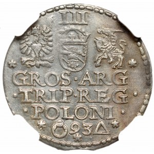 Zygmunt III Waza, Trojak 1593, Malbork - NGC AU58