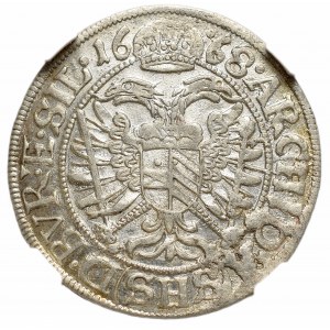 Śląsk, Leopold I, 3 krajcary 1668, Wrocław - NGC MS63
