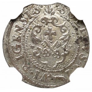 Zygmunt III Waza, Szeląg 1621, Ryga - POL D L NGC MS62