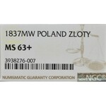 Zabór rosyjski, Mikołaj I, 15 kopiejek=1 złoty 1837, Warszawa - NGC MS63+