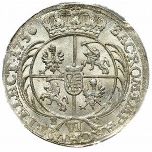 Friedrich August II, 6 groschen 1756, Leipzig - NGC MS65