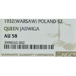 II Republic of Poland, 5 zloty 1932 - NGC AU58