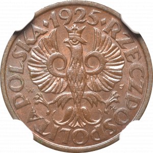 II Republic of Poland, 1 groschen 1925 - NGC MS66 BN