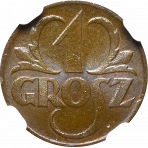 II Rzeczpospolita, 1 grosz 1923 - NGC MS66 BN