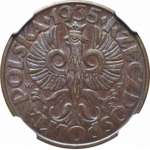 II Republic of Poland, 5 groschen 1935 - NGC MS64 BN