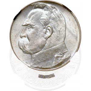 II Rzeczpospolita, 2 złote 1936 Piłsudski - NGC MS65