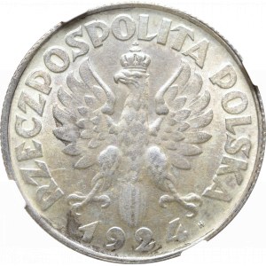 II Republic of Poland, 2 zloty 1924, Birmingham - NGC MS62