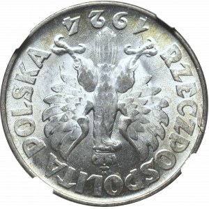 II Republic of Poland, 2 zloty 1924, Philadelphia - NGC MS64