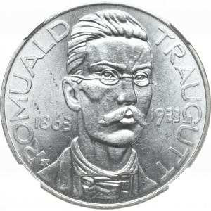 II Rzeczpospolita, 10 złotych 1933 Traugutt - NGC MS63
