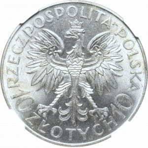 II Republic of Poland, 10 zloty 1933 Traugutt - NGC MS61