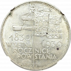 II Rzeczpospolita, 5 złotych 1930 Sztandar - NGC MS61