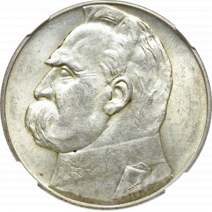 II Rzeczpospolita, 10 złotych 1939 Piłsudski - NGC MS62