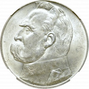 II Rzeczpospolita, 10 złotych 1939 Piłsudski - NGC MS61