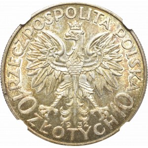 II Republic of Poland, 10 zloty 1932 - NGC MS62