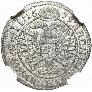 Schlesien, Leopold I, 6 kreuzer 1673, Breslau - NGC MS65