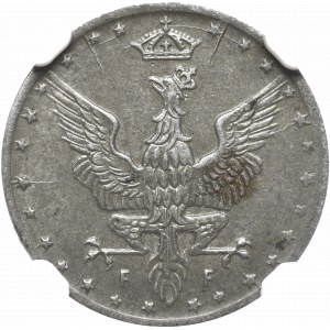 Kingdom of Poland, 5 pfennig 1918 - NGC MS62