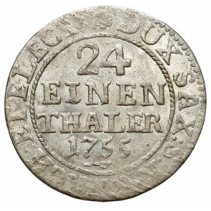 Friedrich August II, 1/24 thaler 1755, Dresden