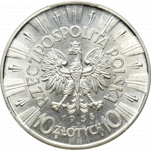 II Republic of Poland, 10 zloty 1938 Pilsudski - PCGS MS62