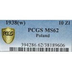 II Republic of Poland, 10 zloty 1938 Pilsudski - PCGS MS62