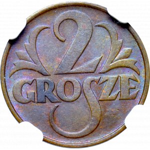 II Rzeczpospolita, 2 grosze 1936 - NGC MS63 RB