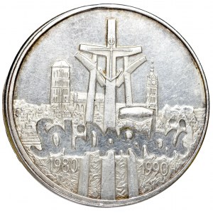 III Republic of Poland, 100000 zloty 1990 Solidarność - Mint error