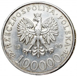 III Rzeczpospolita, 100000 złotych 1990 Solidarność - Destrukt