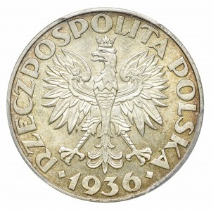 II Rzeczpospolita, 2 złote 1936 Żaglowiec - PCGS MS64