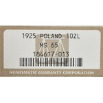 II Republic of Poland, 10 zloty 1925 - NGC MS65