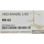 Free city of Danzig, 1/2 gulden 1923 - NGC MS62