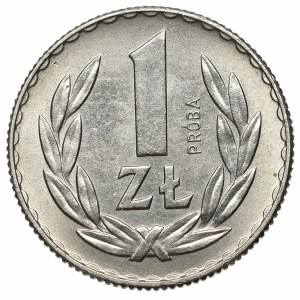 PRL, 1 złoty 1957 Próba Nikiel