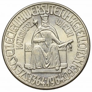 PRL, 10 złotych 1964 Kazimierz Wielki - Próba Miedzionikiel bez napisu