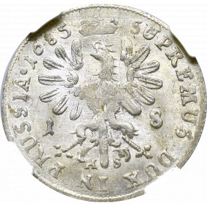 Prusy Książęce, Fryderyk Wilhelm, Ort 1685, Królewiec - P EL NGC MS64