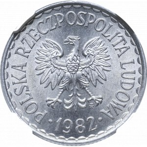 Peopole Republic of Poland, 1 zloty 1982 - NGC MS65