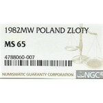 Peopole Republic of Poland, 1 zloty 1982 - NGC MS65
