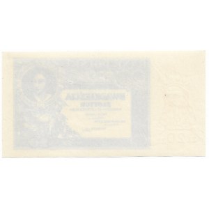 II RP, 20 złotych 1931 - nieukończony druk awersu