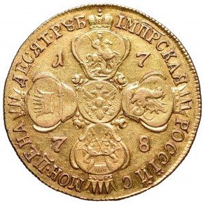 Rosja, Katarzyna II, 10 rubli 1778