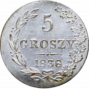 Królestwo Polskie, Mikołaj I, 5 groszy 1838